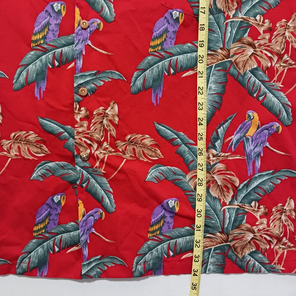 Paradise Found Hawaiian Short Sleeve Jungle Bird Magnum PI Button Down Shirt 4XL - Picture 4 of 13